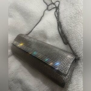 WHITING & DAVIS silver clutch